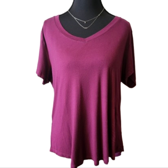 Tops - 78 & Sunny Women's Large V-neck Short Sleeve Top